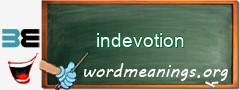 WordMeaning blackboard for indevotion